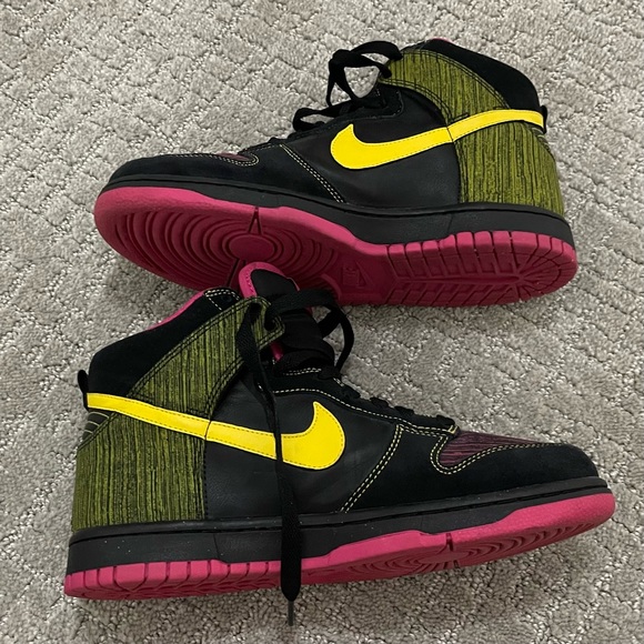 Nike Shoes - 6.0 Nike black, yellow and pink high tops